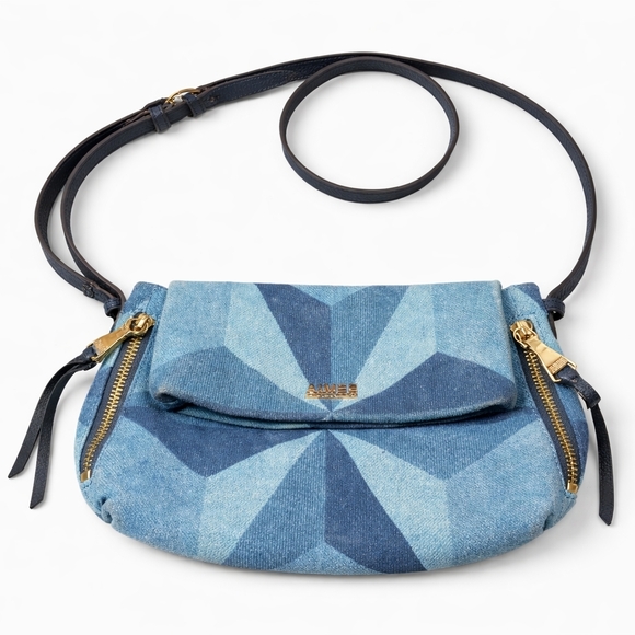 Aimee Kestenberg Handbags - Aimee Kestenberg Blue Geometric Crossbody Bag